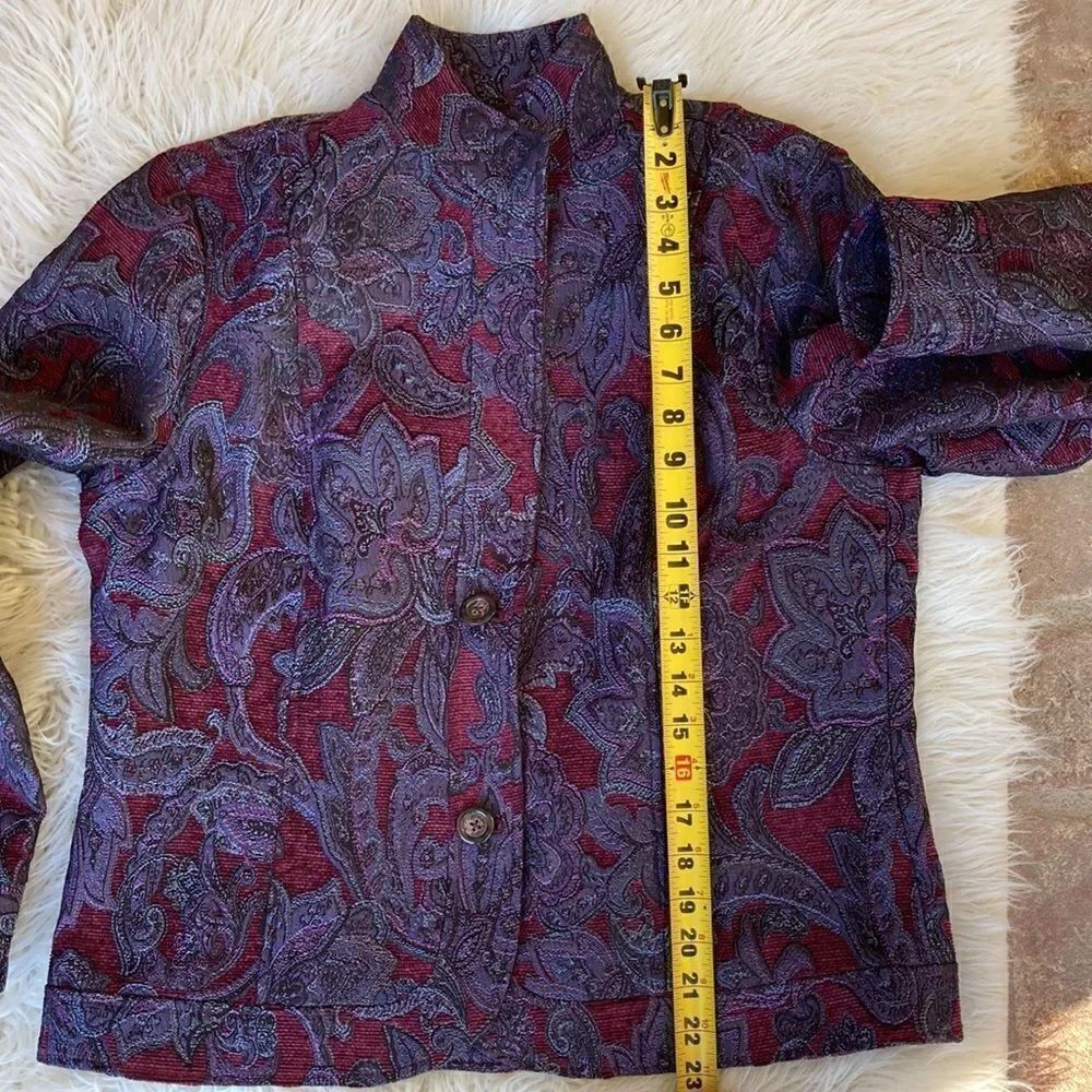 Coldwater Creek Floral Textured Fully Lined Blazer Jacket - Picture 10 of 11